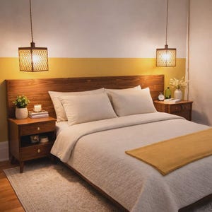 Suspension carrée moderne Mid-Century