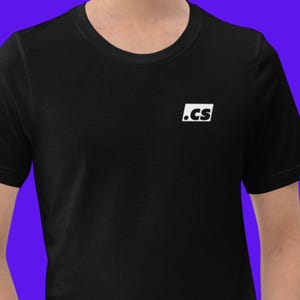 Minimalist .cs T-Shirt for C# Developers and Software Engineers