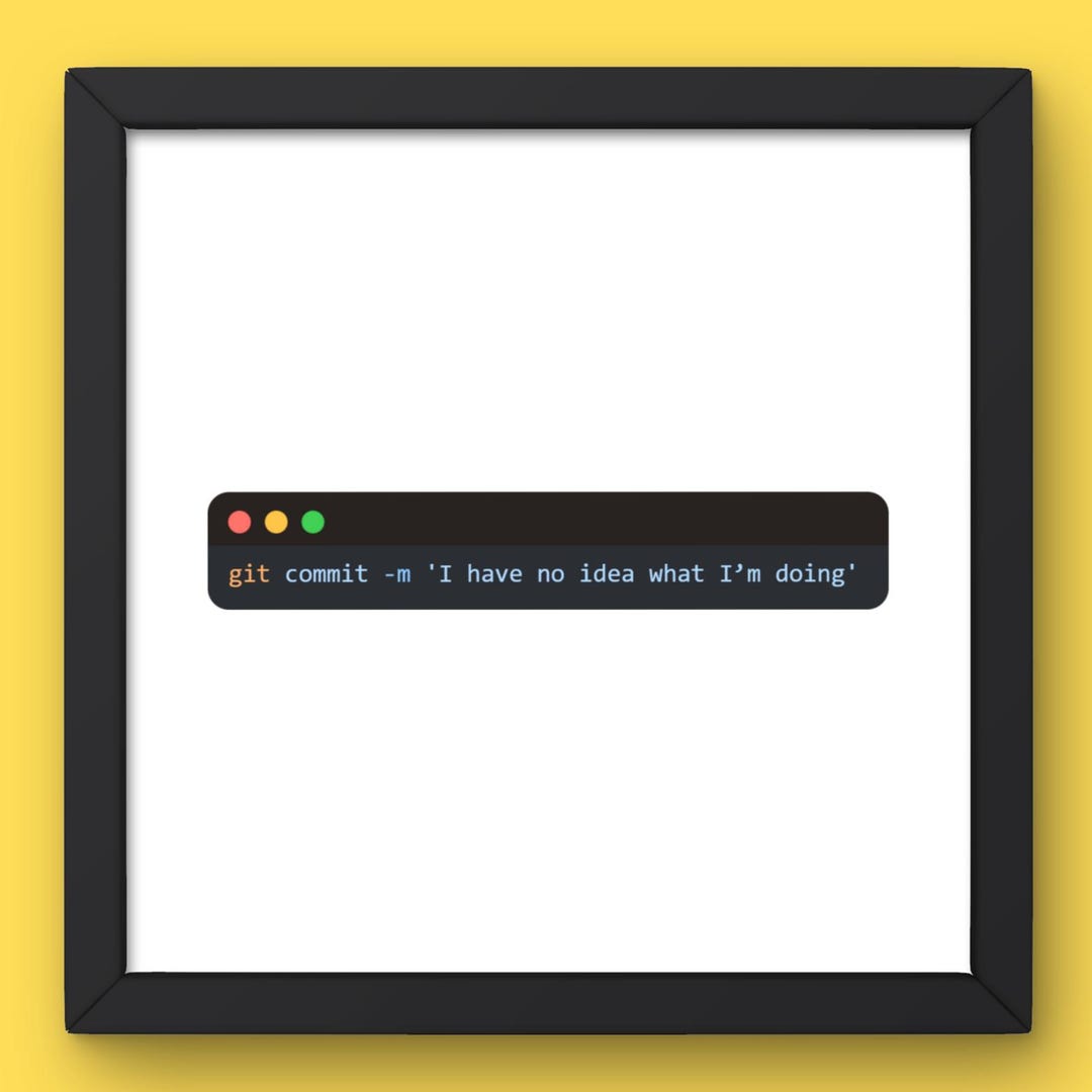 Funny Git Commit Poster for Developers Coding Wall Art - Etsy