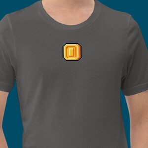 Pixel Coin Retro Gamer Shirt – 8-Bit Gold Power-Up Tee – Nostalgic Gaming Loot Vibes – Unisex XS–4XL