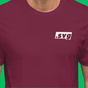 SVG File Extension T-Shirt Minimalist Dev Shirt for Designers and Coders