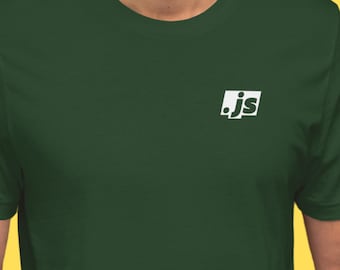 Minimalistyczna koszulka .js dla programistów JavaScript i programistów internetowych