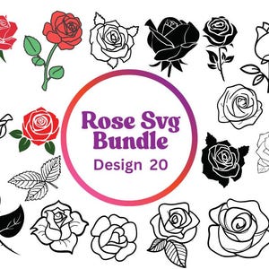 Vintage Rose SVG: Elegant Floral Clipart (Digital Download)
