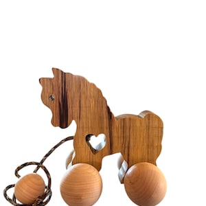 Old fashioned wooden pull toys