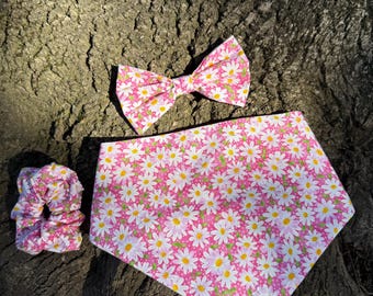 Daisy print Bandanas for pets (Easter special)
