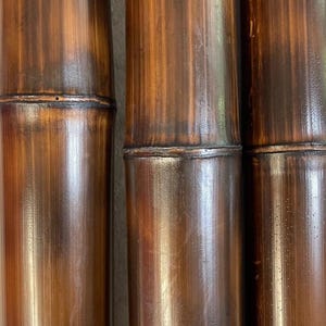 Dark Flame Cured 2” Diameter Bamboo Pole (Your choice of length)
