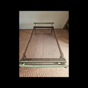 PICK UP ONLY - Antique World War I Military Army Cot – Folding Canvas Field Bed – Authentic Vintage Military Gear
