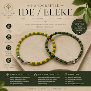 May include: Two beaded bracelets featuring small, round beads. One bracelet consists of alternating yellow and green beads, while the other features a pattern of green and dark brown beads. Both bracelets include a silver-toned metal lobster clasp.