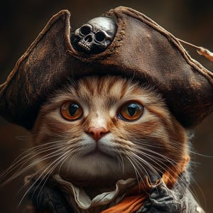 Custom Pirate Pet Portrait, Personalized Pet Art, Funny Pet Costume Portrait, Custom Pet Painting, Digital Pet Illustration Gift
