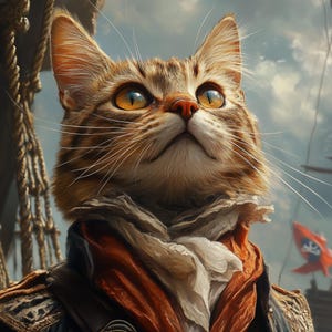 Custom Pirate Pet Portrait, Personalized Pet Art, Funny Pet Costume Portrait, Custom Pet Painting, Digital Pet Illustration Gift