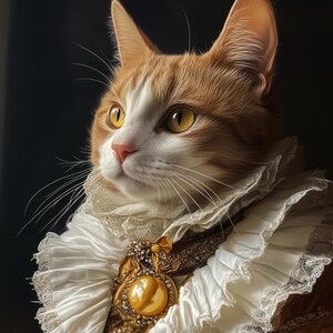 Renaissance Portraits, Royal Pet Portrait, Custom Digital Art from Photo, Funny Renaissance Pet, Personalized Pet Artwork, Cat Portraits