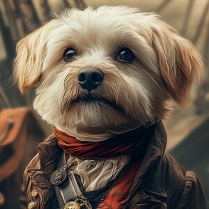 Custom Pirate Pet Portrait, Personalized Pet Art, Funny Pet Costume Portrait, Custom Pet Painting, Digital Pet Illustration Gift