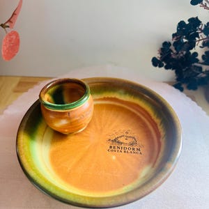 Vintage Style Spanische Souvenir Keramik Servierplatte