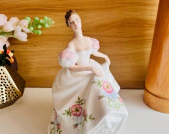 Vintage Royal Doulton "Lucy" Figurine HN3653 – Peggy Davies Collection – Hand-Painted Bone China Lady