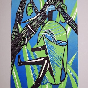 Metamorphosis - Open Edition Print | Block Print | Reductive Linocut | Nature Art | Wall Art | Fine Art | Wall Decor | Reproduction