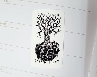 Tree Carving Vinyl Sticker