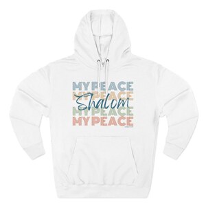 Shalom, My Peace (Colorful) Christian Hoodie, Name of God, Quality Fleece lined Hoodie(Unisex), with scripture