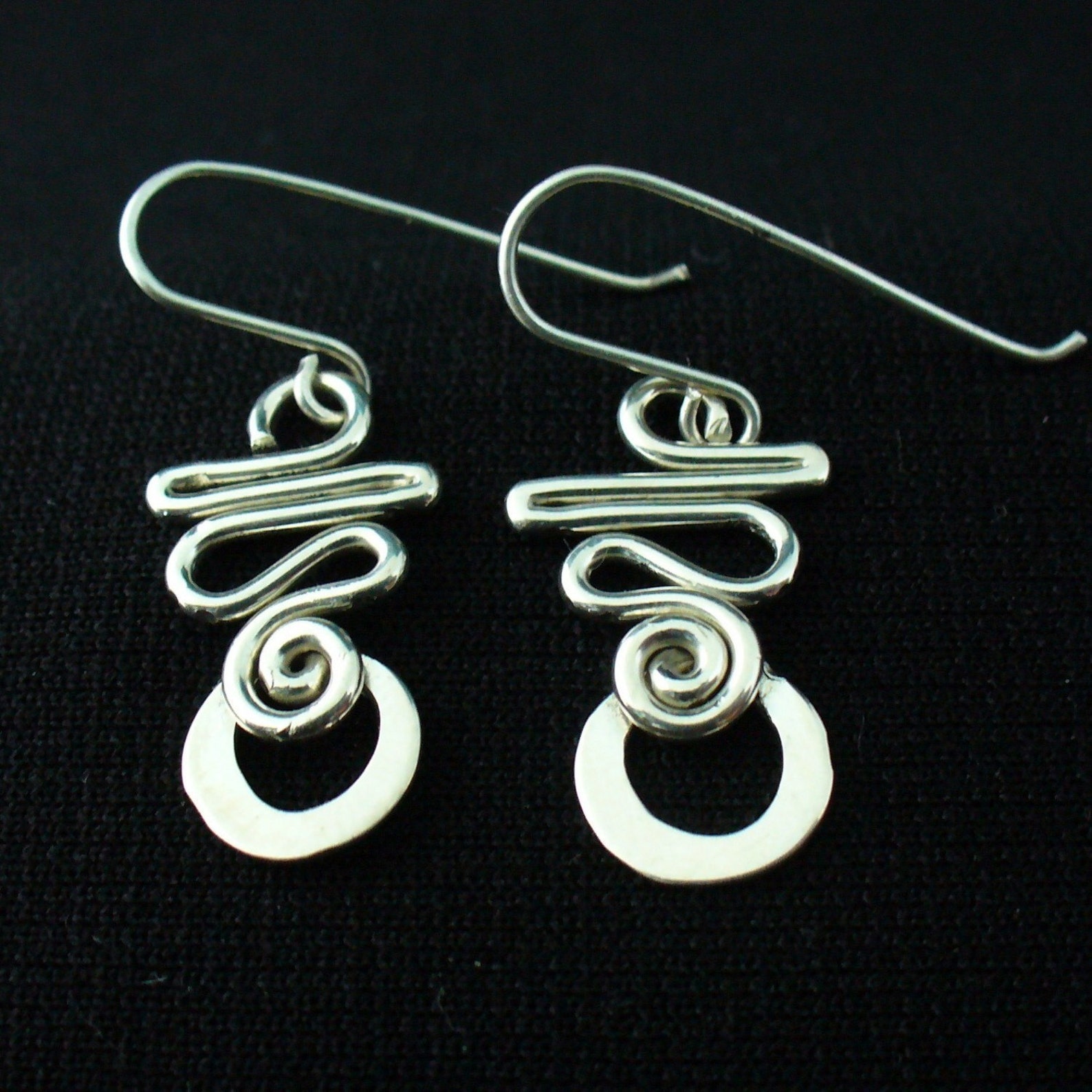 Handmade Sterling Silver Twisted Wire Earrings Etsy