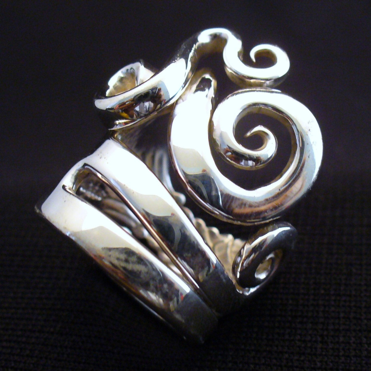 Spoon Ring Sterling Silver Real Fork Ring Size 5 to 16 Etsy