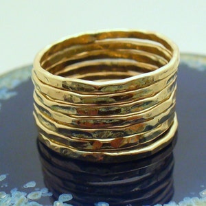 Stack Ring Gold 7 Band Set image 4