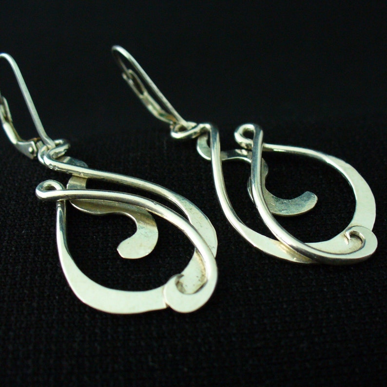 Handmade Sterling Silver Twisted Wire Earrings Etsy