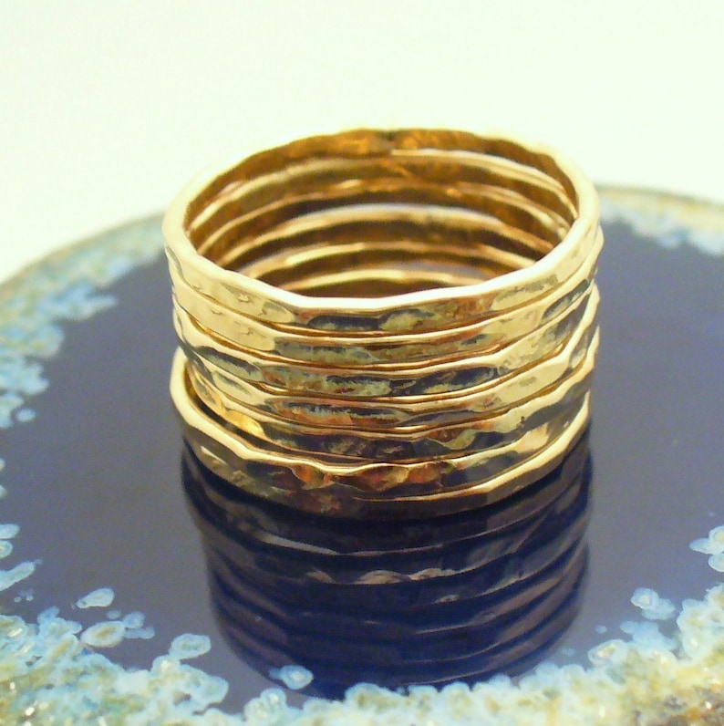 Stack Ring Gold 7 Band Set image 2