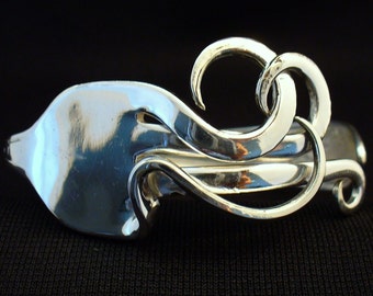 Eco Friendly Antique Upcycled Silverware Jewelry Fork Bracelet