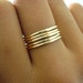 Stack Ring Set 5 Polished Gold Band Stacking Ring Set Mix Sizes in Your ...