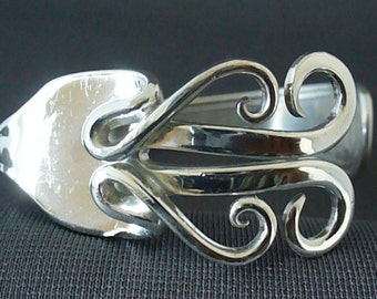 Eco Friendly Silverware Fork Bracelet Upcycled Antique Spoon Jewelry
