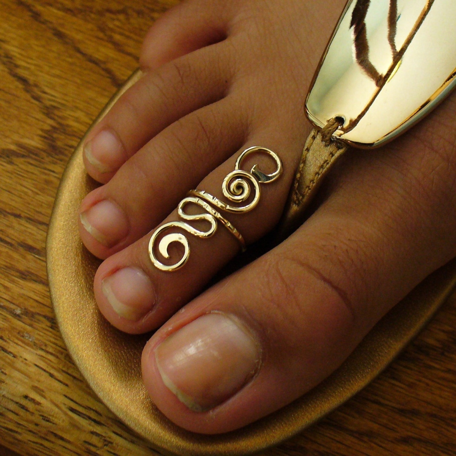 Body Jewelry Long Toe Ring Non Piercing Beach Body Jewelry Etsy