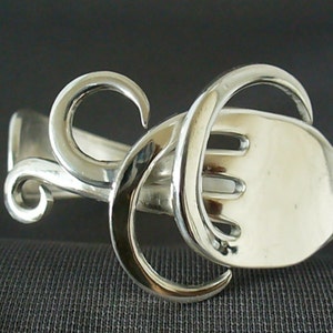 Vintage Silver Plated Fork Bracelet Bangle Handmade Vintage Silver Plated Fork Bracelet Bangle Handmade