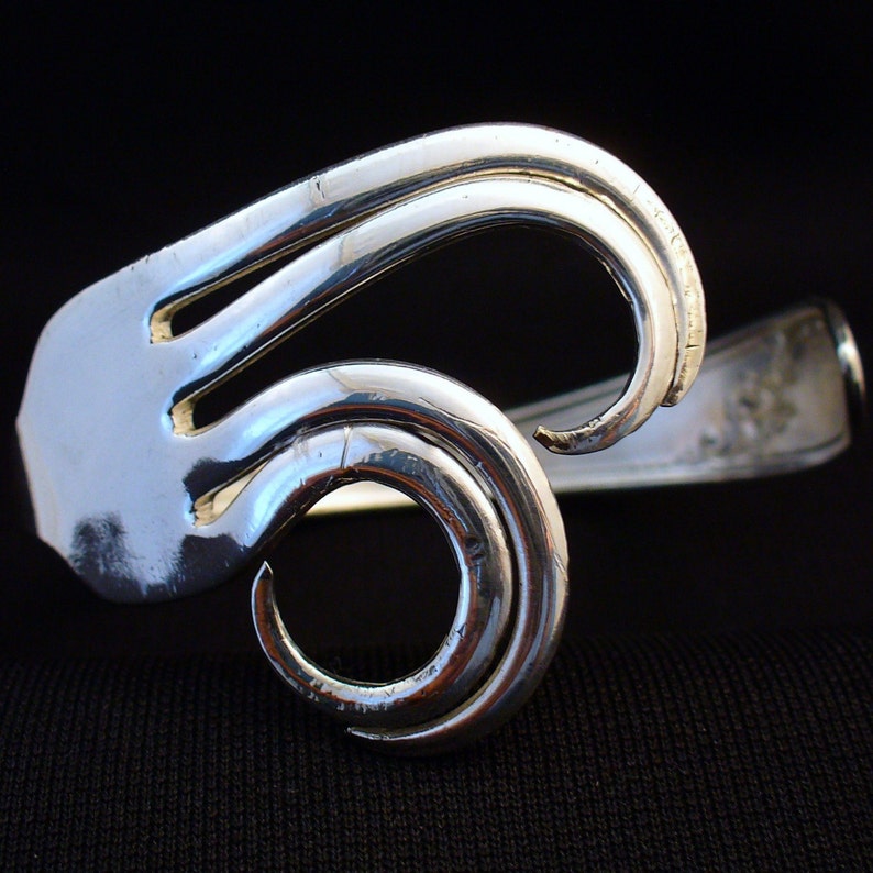 Antique Eco Friendly Upcycled Silverware Jewelry Fork Bracelet image 2