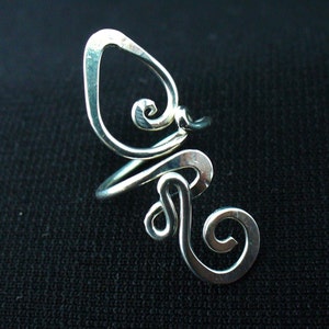 Sterling Silver Toe Ring Twisted Wire Wrapped Cute and Adjustable image 5