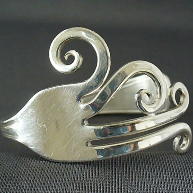 Eco Friendly Upcycled Antique Silverware Spoon Jewelry Fork Bracelet image 2