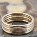 Stack Ring Set 5 Polished Gold Band Stacking Ring Set Mix Sizes in Your ...
