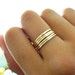 Stack Ring Set 5 Polished Gold Band Stacking Ring Set Mix Sizes in Your ...