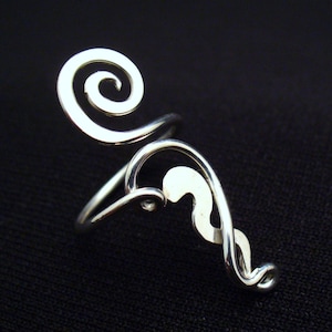 Bague Petit Orteil 'Vagues De La Mer' - Argent Sterling 925 - 81stgeneration - Italie - Neuf