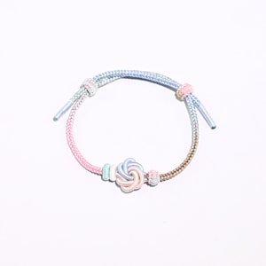 Taoway Handmade Braided Rope Bracelet – Ombre Eight-Strand Knot & Mandala Knot for Prosperity and Fulfillment