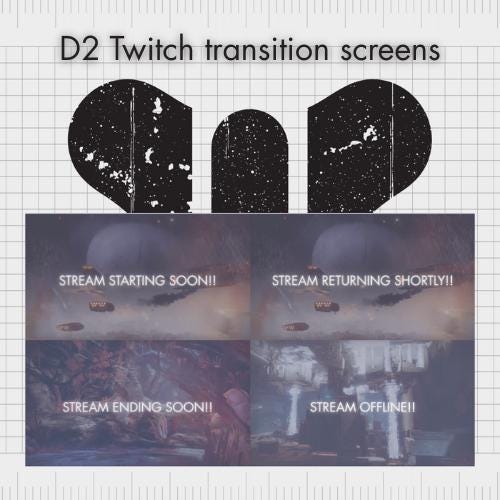 Destiny Overlay Destiny Twitch Transitions Screens | Themed Stream Overlay - Etsy