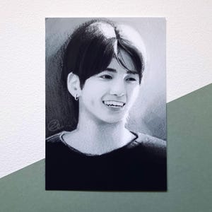 Carte postale impression d'art numérique TXT TAEHYUN - Tomorrow x Together fanart k-pop