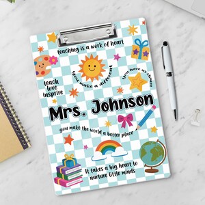Teacher Appreciation Gifts, Personalized Teacher Clipboard, Elements Teacher Clipboard, Teacher Gifts, Back to School Gift