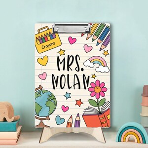 Teacher Appreciation Gifts, Personalized Teacher Clipboard, Custom Acrylic Clipboard With Teacher Name, Teacher Gifts, Back to School Gift