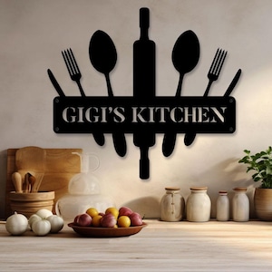 Custom Metal Sign for Kitchen, Personalized Kitchen Signs, Kitchen Wall Decor, Custom Kitchen Sign, Kitchen Gifts,Christmas Mothers Day Gift