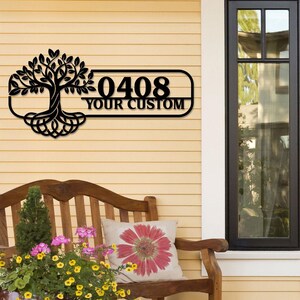 Custom Address Number Metal Sign, Address Sign for House, Metal House Numbers Wall Sign, House Number Sign, Custom Address Decor