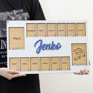 Personalized Pre K to Graduation School Picture Frame, Custom School Years Photo Frame, Grade School Photo Frame, Senior Graduation Gift