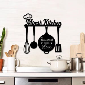 Custom Metal Sign for Kitchen, Personalized Kitchen Signs, Kitchen Wall Decor, Custom Kitchen Sign, Kitchen Gifts,Christmas Mothers Day Gift