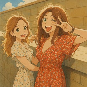 アニメアートへのカスタム写真、スタジオジブリスタイルのデジタルポートレート、カップル＆ファミリーアート、カップルギフト、パーソナライズされたイラスト