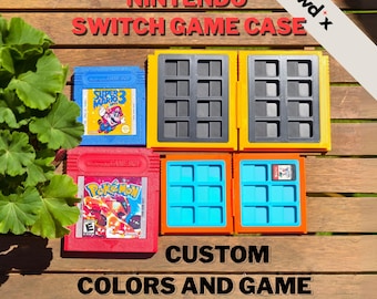 Custodia per cartucce di giochi retrò per Nintendo Switch – Scatola portaoggetti personalizzata stampata in 3D con colori, etichette e dimensioni – Regalo personalizzato