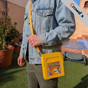 Game Boy cartridge crossbodytas – Retro gaming schoudertas, harde koffer met verstelbare riem, magnetische sluiting, gamer cadeau, Pokémon tas