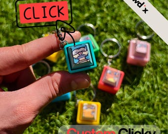 Portachiavi antistress Pokémon Shake Keycap – Giocattolo cubo personalizzato stampato in 3D con interruttore meccanico a scatto – Scegli Pokémon e colore – Regalo Fidget
